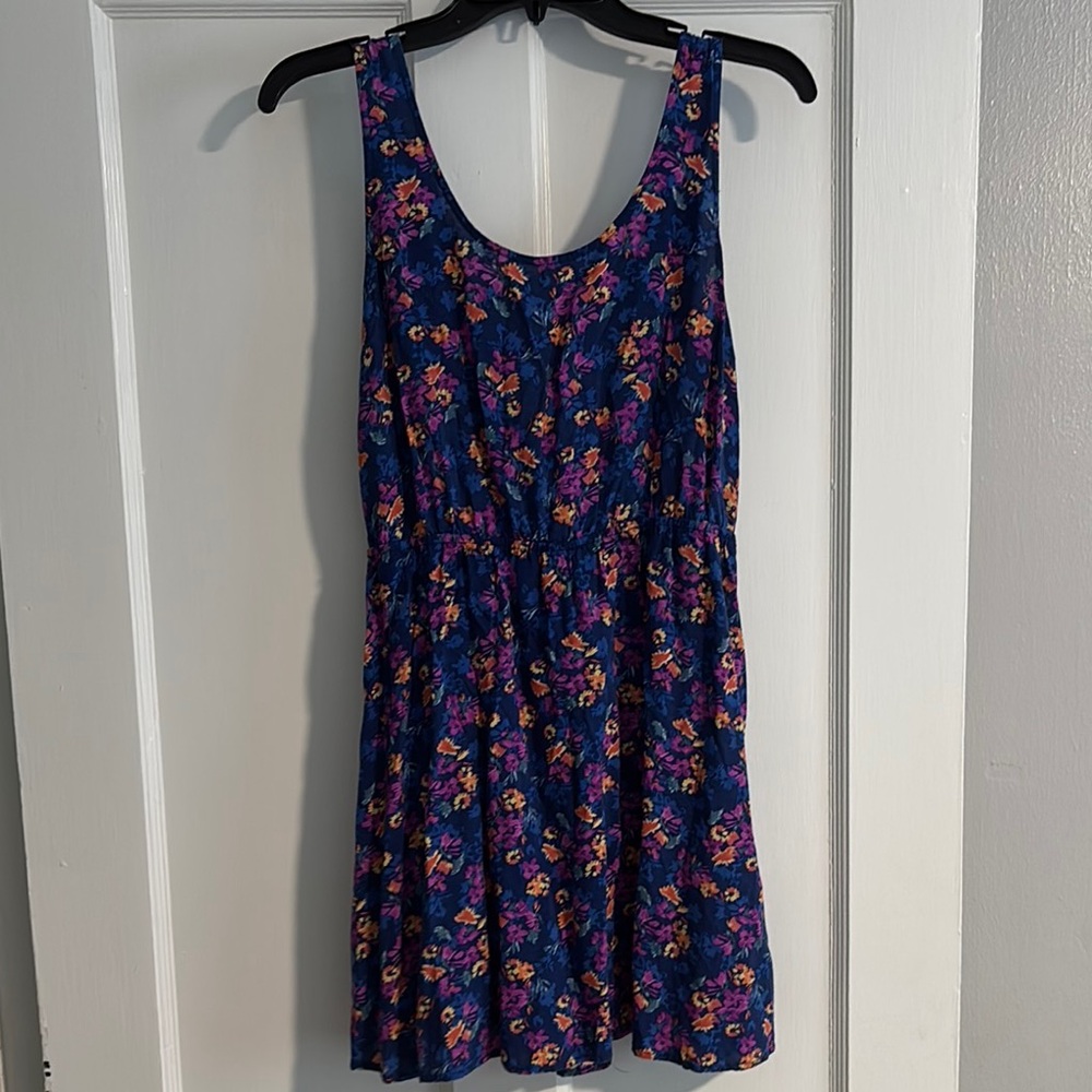 Forever 21 Blue Floral Midi Dress